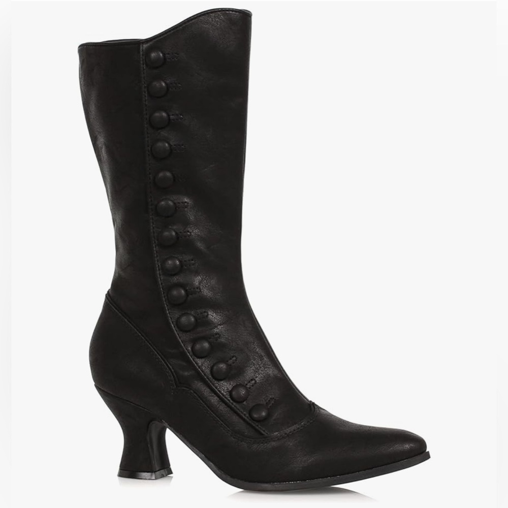 Ellie Shoes Black Heeled Boots